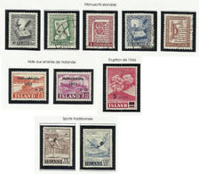 ISLANDE 1950/56 N° 243/244 245 à 249 250 256 257 - Other & Unclassified