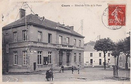 COURS             HOTEL DE VILLE ET LA POSTE - Cours-la-Ville