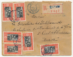 SENEGAL - Lettre Recom. Affr. Composé Depuis MATAM - SENEGAL 5 Janvier 1927, Pour Casablanca - Lettres & Documents