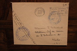 1959 4e Régiment Infanterie Coloniale Par Avion FM Franchise Militaire SM Cover Oblit Mécanique Pub - Militärische Franchisemarken