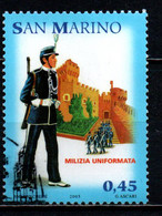 SAN MARINO - 2005 - MILIZIA UNIFORMATA - MILITARE CON MOSCHETTO CORTO - USATO - Gebraucht