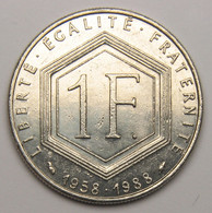 1 Franc De Gaulle, 1988, Nickel - V° République - 1 Franc