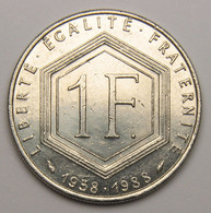 1 Franc De Gaulle, 1988, Nickel - V° République - 1 Franc