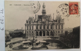 CPA, écrite En 1916, Limoges Hôtel De Ville, éd Trèfle MTIL, 87Haure Vienne - Limoges