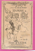 Rare PARTITION  Par Henri PEERS Maitre Organiste De Notre Dame Roubaix HYMNE A JEANNE D ARC  Solo Choeur Orgue Piano - Chant Chorale