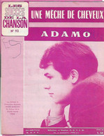 PARTITION Paroles & Musique ADAMO , UNE MECHE DE CHEVEUX édit Ardmore Belgium - Chant Chorale