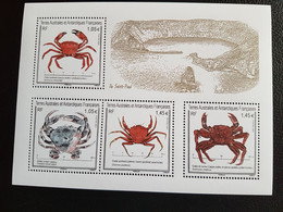 Fsat 2021 Taaf Antarctic Marine Life Crabs Curry Crabe Etrille Krabbe Ms4v Mnh - Neufs