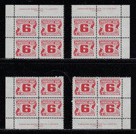 CANADA 1973 POSTAGE DUES SECOND ISSUE UNITRADE J33, J34 4 CB MNH - Port Dû (Taxe)