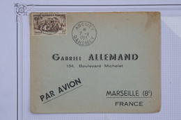 T25 DAHOMEY  BELLE LETTRE 1953 ABOMEY  PETIT VILLAGE  POUR MARSEILLE FRANCE+ AFFRANCHISSEMENT PLAISANT - Covers & Documents