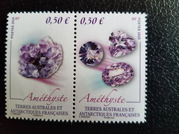 Fsat 2020 Taaf Antarctic Minerals Mineraux Minerali Mineralen AMETHYSTE 2v Mnh - Nuovi