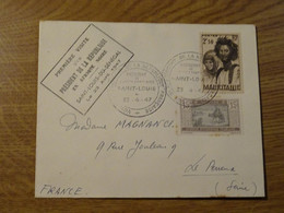 France Colonie Française Timbres Mauritanie Lettre 1ere Visite Président De La République à Saint Louis Du Sénégal 1947 - Briefe U. Dokumente
