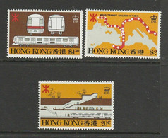 Hong Kong 1979 S#358-360 Mass Transit Railroad MNH Train Bus - Ungebraucht