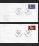 Andorre Francais Lettres D'andorre De 1973 En Premier Jour Des Europas De 1973 N° N°226 Et 227 - Lettres & Documents