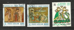 Vatican N°937, 939, 961 Cote 5.25€ - Used Stamps