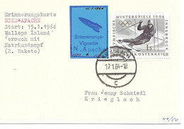 3212d: Raketenpost N. Apache Natriumdampf Schmiedl 1964, Vignette Handsigniert Auflage 50 Stück Handnummeriert - Krieglach