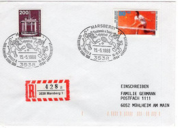 51657 - Bund - 1988 - 80Pfg Sport MiF A R-Bf MARSBERG - TISCHTENNIS U. TENNIS OLYMPISCH ... -> Muehlheim - Zomer 1988: Seoel