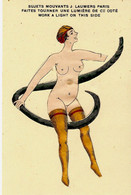 Circa 1905 1910 ADULTES CARTE  EROTIQUE  ADULTE SUJETS MOUVANTS J. LAUWERS PARIS B.E. - Andere & Zonder Classificatie