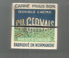 BRIQUET PUBLICITAIRE ESSENCE, Carré Frais ,double Crême, Fromage CH. GERVAIS , 3 Scans , Frais Fr 2.75 E - Other & Unclassified