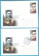 2022 , Moldova , Igor Crețu (1922-2018), Poet And Translator. 100th Birth Anniversary , 2 Pre-paid Envelopes - Moldavie