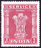 INDIA 1960 2r Rose-Carmine SERVICE SGO187 MH - Timbres De Service