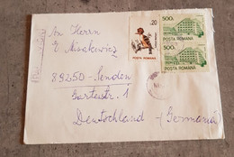 ROMÂNIA PAR AVION COVER CIRCULED SEND TO GERMANY - Lettres & Documents