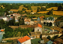 Cpsm (79)--mazieres--en--gatine   Vue Aèrienne Le Centre Du Bourg - Mazieres En Gatine