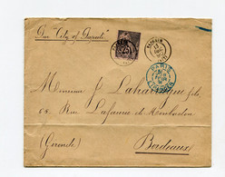 !!! LETTRE DE PAPEETE POUR BORDEAUX DE 1890, PAR LE "CITY OF PAPEETE". TARIF A 25C - Alphée Dubois