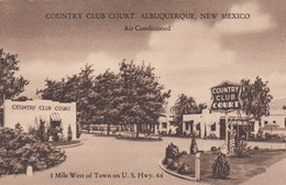 Albuquerque New Mexico, Route 66, Country Club Court Motel, C1940s/50s Vintage Postcard - Route '66'
