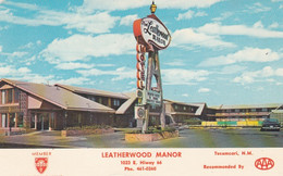 Tucumcari New Mexico, Route 66, Leatherwood Manor Motel, C1960s Vintage Postcard - Route ''66'