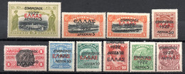 763.GREECE.1923 1922 REVOLUTION OVERPR.ON CRETE HELLAS 412-421 SC.289-298 MH 4 SCANS - Neufs