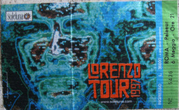 JOVANOTTI Lorenzo Tour 1997 Biglietto Concerto Ticket Roma 1997 Palaeur - Konzertkarten