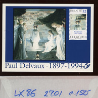 LUXE 86.  2701.Artiste Peintre Pal Delvaux  Cote 150,-euros - Luxuskleinbögen [LX]