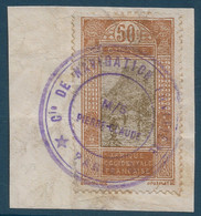 Colonies GUINEE Fragment N°93 Oblitéré Cachet Violet Des Compagnies De Navigation MS Pierre-Claude RARE ! - Gebraucht