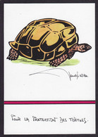 CPM Tortue Turtle Tirage 7 Exemplaires Numérotés Signés Par JIHEL - Turtles