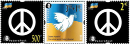 Finland Russia 2022 No War! Help To Ukraine Peterspost Set Of 3 Stamps Mint - Neufs