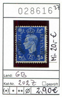 Grossbritannien 1937 - Great Britain 1937 - Grand Bretagne 1937 - Michel 202 Z -  Oo Oblit. Used Gebruikt - Gebraucht