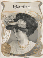 Etiquette Boite Cigare En Relief  BERTHA - Etichette