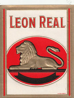 Etiquette Boite Cigare En Relief  " LEON REAL " - Etiquettes