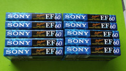 SONY SUPER EF 60 Audiokassetten Audio Tape Kassette 10 STÜCK - Beta Tapes