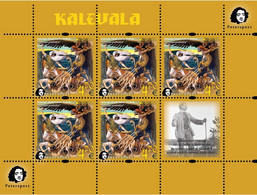 Finland 2022 Europa Peterspost Myths & Legends Kalevala Akseli Gallen-Kallela Sheetlet Of 5 Stamps With Label Mint - Neufs