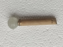 ANCIEN POMMEAU En VERRE, DE CANNE OMBRELLE PARAPLUIE EPOQUE FIN 19ème SIECLE  Diamètre 1,8 Cm Env Long 7,2 Cm Avec Bout - Umbrellas, Parasols