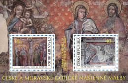 Czech Republic - 2022 - Art On Stamps - Czech Gothic Mural Paintings - Mint Souvenir Sheet - Neufs