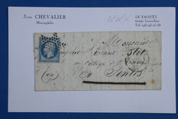 W3  FRANCE BELLE  LETTRE RARE 17 11 1852 ETOILE DE PARIS SUR N° 10  A PONT STE MAXENCE OISE+++ AFFR. INTERESSANT - 1852 Louis-Napoleon