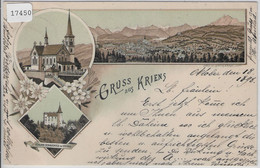 Gruss Aus Kriens - Litho - 1898 - Kriens
