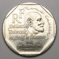 2 Francs René Cassin, 1998, Nickel - V° République - 2 Francs