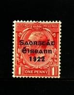 IRELAND/EIRE - 1922  1 D. FREE STATE  MINT  SG 53 - Unused Stamps