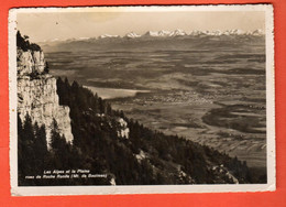 ZMN-10  Les Alpes Et La Plaine Vues De Roche Rond Au Mont De Baulmes. Cachet Epalinges 1947 Deriaz 7151 GF - Baulmes