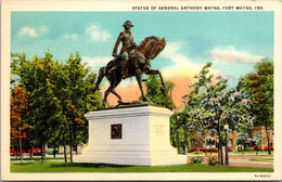 Indiana Fort Wayne General Anthony Wayne Statue Curteich - Fort Wayne