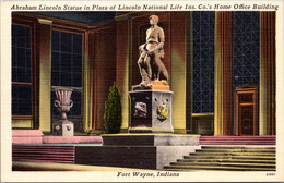 Indiana Fort Wayne Abraham Lincoln Statue In Plaza Of Lincoln National Life Insurance Company Home Office Building - Fort Wayne