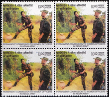 WOMEN- PERMANENT COMMISSION INTO THE INDIAN ARMY- 2x BLOCK OF 4- INDIA- 2022-MNH -BR1-81 - Unused Stamps